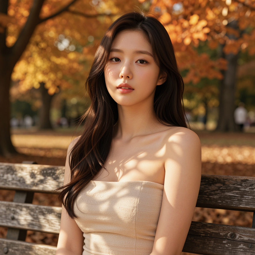 벤치에서 멍 때리기