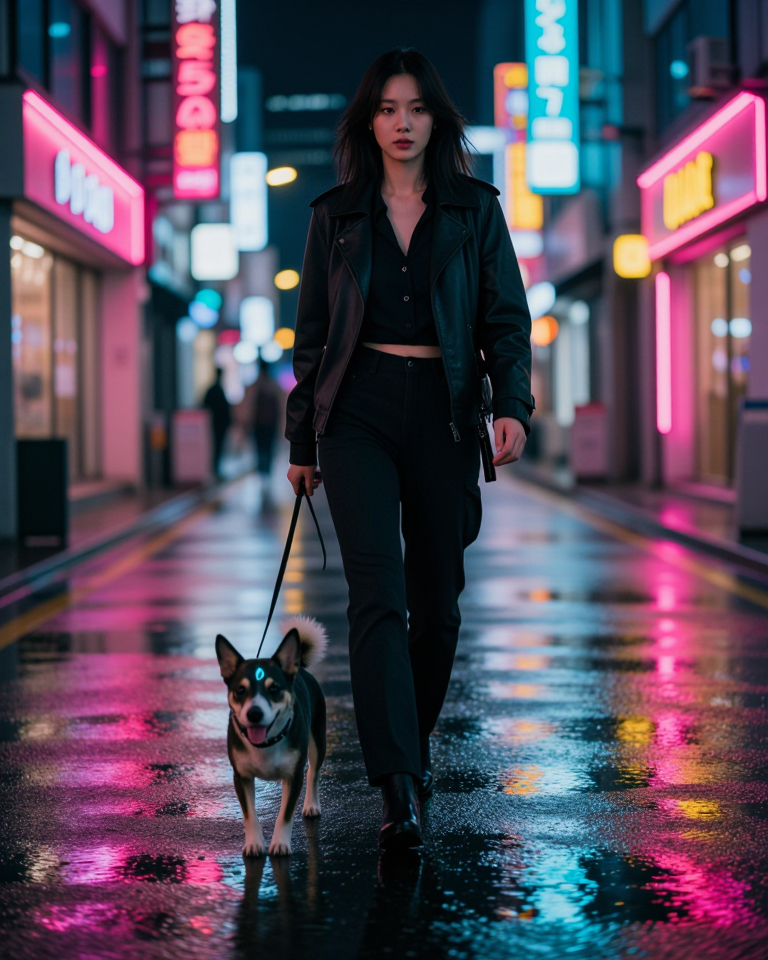 네온 빛 산책